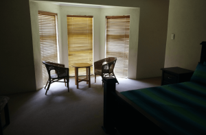 Luxury house bedroom window